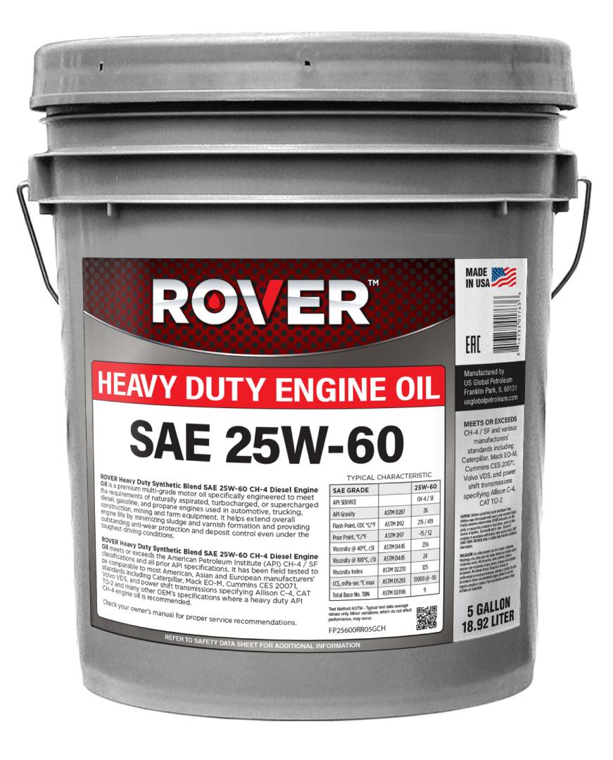 ROVER  CH-4 Heavy Duty SAE 25W-60 Synthetic Blend Engine Oil